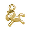Anhänger Pferdchen (1) - 13x11mm Edelstahl - golden (451246)