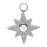 Anhänger Stern (1) - Edelstahl mit Zirkonia - 7mm (500036)