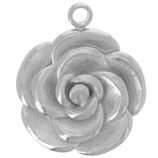 Anhänger Rose (1) - Edelstahl - 15mm (500043)