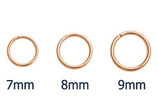 Biegeringe (20) - 7x0.8mm Edelstahl offen - rosé vergoldet (97678)