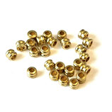 Messing Perlen () - 2.5x3mm mit Rille (9082) -
