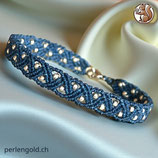 Makramée Armband (1) - Dunkelblau (30118)