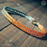 Makramée Armband (1) - Grün Orange (30087)