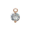 Anhänger Rund () - mit Strassstein - 5mm rosé (97804) -