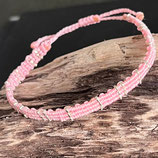 Gute Laune - Makramée Armband rosa (10008)