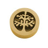 Schiebeperle Baum (1) - Edelstahl golden - 10mm (451319)