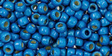 Toho 8/0 - Permafinish - Matte Galvanized Caribbean Blue (PF583F)
