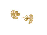 Ohrstecker (1P) - 11mm Edelstahl golden - mit Rückteil (451440)