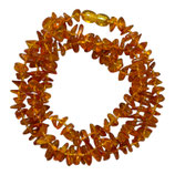 Bernstein·Splitter (15.70gm) - Cognac geknüpft - Verschluss (891854)