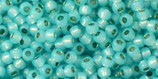 Toho Rocailles 11/0 - PermaFinish Silver·Lined - Milky Aqua - (PF2117)