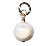 Perlen Charm (1) - weiss goldfilled - ~5.5mm (891209)