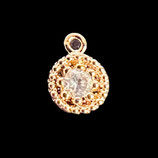 Anhänger Kreis (1) - mit Zirkonia - 5.5mm vergoldet (68020)