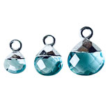 925 Herz Anhänger () - 8mm Himmelblau - Topas (HS8001) -