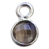 Mini Anhänger () - 4mm Rauchquarz - rund einfach (MS4009) -