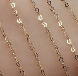 Kette Herz (30cm) - 14k vergoldet - KEINE RÜCKNAHME - KEIN UMTAUSCH (A4)