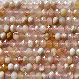 Mineralien·Rondellen (1S) - Blumen Achat facettiert - ~5x8mm (891800)