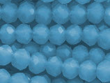 Glas·Rondellen (1S) - Ocean Blue facettiert - ~2x3mm (311922)