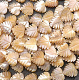 Palmblätter (10) - Perlmutt gelb - 13mm (8824)