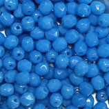 Firepolish Round (100) - 4mm Azure - Blue