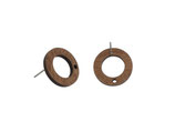 Holz·Ohrstecker (1P) - ~18mm Donut (92414)