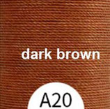 Polyester gewachst (1) - dark brown - 0.55mm (A20)