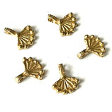 Messing Anhänger (4) - 12x15mm Fächer (9300)