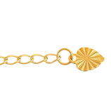 Verlängerungskettchen (10) - 7mm mit Herzchen - Edelstahl golden (97897b)