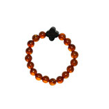 Bernstein·Ring (1) - Cognac Rund - Schwarz Klee (891892)