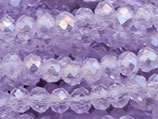 Glas·Rondellen (1S) - Lavender AB facettiert - ~2x3mm (311917)