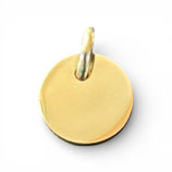 Stempel Plättchen (1) - 10mm Edelstahl - golden (451363)