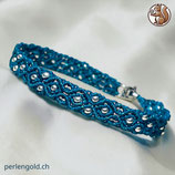Makramée Armband (1) - Dunkelblau (30137)