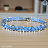 Makramée Armband (1) - Hellblau (30028)