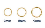 Biegeringe (20) - 8x0.9mm Edelstahl - golden offen (97676)