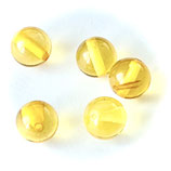 Bernstein·Perlen (5) - Honig glatt - ~6mm (890308)
