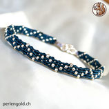 Makramée Armband (1) - Dunkelblau (30152)