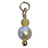 Perlen Charm (1) - weiss goldfilled - ~5.5mm (901108)