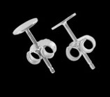 925 Ohrstecker (2) - 6mm m. Rückteil (2847)