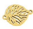 Link Blatt (1) - Edelstahl golden - 12x14mm (97613)