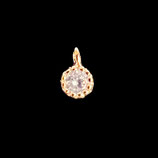 Anhänger Mini Kreis (1) - mit Zirkonsteinchen - 3.5mm vergoldet (68012)