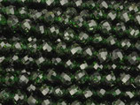 Grünfluss·Perlen (1S) - dunkelgrün facettiert - ~3.7mm (311806)