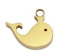 Anhänger Wal (1) - 10mm Edelstahl - golden (451219)