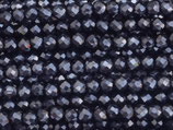 Glas·Perlen (1S) - Blue Hematite - facettiert ~2mm (311873)