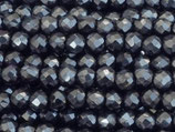 Glas·Rondellen (1S) - Blue Hematite facettiert - ~3mm (311844)