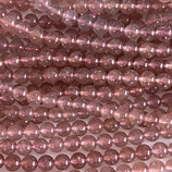 Mineralien·Perlen (1S) - Strawberry Quarz - glatt ~6.5mm (891608)