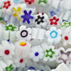 Millefiori Blumen (1S) - Glas ~4/4mm - Farbenmix (92396)
