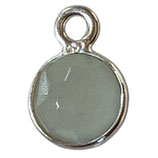 925 Anhänger () - 6mm Aquamarin - einfach (MS6036) -