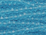 Glas·Rondellen (1S) - Aquamarine facettiert - ~2.7x3.3mm (311881)