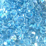 5328 Bicone (50) - 4mm Aquamarine - Shimmer