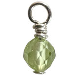925 Peridot Charm (1) - facettiert ~3.7mm (910112)