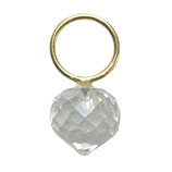 925 Zwiebel () - Bergkristiall - vergoldet ~8mm (MG8013) -